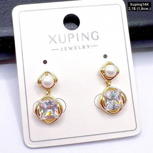 Сережки Xuping14К 10741 ( 1.8 см.)